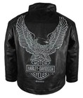 Harley-davidson Little Boys  B s Logo Faux Leather Toddler Biker Jacket - Black