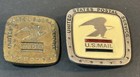 Lot Of 2 United States Postal Service U s  Mail Belt Buckles Brass Heavy Usps