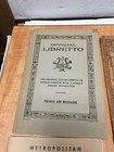 Libretto Antique Metropolitan Opera House Lot Of 21 Libretto Booklets Book