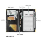 Server Books For Waitress  Pu Leather Server Book With Zipper Pockets  Flower Pa