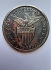 1909 Us Philippine One Peso Silver Coin