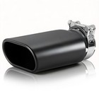  Square Exhaust Tip 3  Inlet  3  X 5 3  Outlet 9  Long Black Black Coated