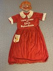 1920   s Early 30s Little Orphan Annie Halloween Costume With Mask  Rare