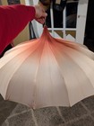 Vintage Early-mid 1800s Parasol Metal Frame Amber 
