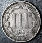 1875 Three 3 Cent Nickel - Better Date 