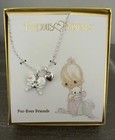 Precious Moments    fur-ever Friends    Silver Tone Charm Necklace Nib