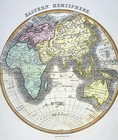1839 Bell Atlas Map World Eastern Hemisphere Europe Africa Asia Australia India