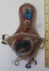 Old Authentic  iroquis  Native American Indian Small Beaded Wall Pocket    e 
