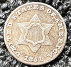 Three Cent 1851-o  Silver Piece Nice Choice Bu Silver Hot