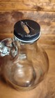      Smoky Mountain Brewery 64oz Beer Growler Clear Glass Bottle Rare Bear Pose