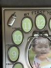 Multi Picture Baby Frame    my First Year    Silver Metal 9   x 11    Picture Frame New