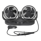 12v Dc Instrument Panel Cigarette Lighter Fan  Low Noise Dual Head Air