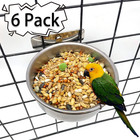 Tfwadmx 6 Pcs Bird Feeding Dish Cups Parrot Food Bowl Clamp Holder Coop Cup  Bir