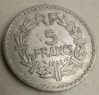5 Francs 1945 France Coin Republique Fran  aise Rf Paris Mint Open 9