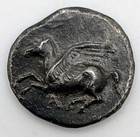 375-350 Bc Akarnania Leukas Ar Stater Greek Rare High Grade 7 85g 21mm Pegasos
