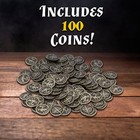Cm Metal Coins And Pouch For Tabletop Rpg Board Games - 100 Dnd Coins Fantasy