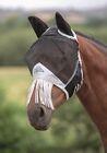 Shires Fine Mesh Horse Equine Fly Mask Ears And Nose Fringe Uv Protection 6664