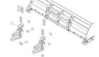Rp2900 Snow Pusher Plow Pro Tech Post Mount Sgm Fusion Edge Loader Skid Steer