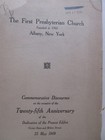 1909 The First Presbyterian Church Albany Ny Booklet