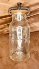 Wheaton Apothecary Specimen Glass Jar W screw Iron Clamp Top Pharmacy Bottle 10 