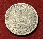 Venezuela Bolivar 1945 Silver Coin Y 22a T9147