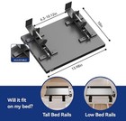 Foldable Metal Dorm Bunk Bedside Shelf With Cup Holder   Slot Black Foldable 