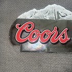 Vintage 2002 Coors Light Metal Promo Beer Sign 27x10 Man Cave Rockies Pre-owned