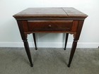 Sewing Machine Table Singer Mahogany Flip Top Cabinet 1940s Traditional