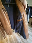 Rare Vintage American Eagle Brown Leather Men   s Jacket-size Xl -tall Used