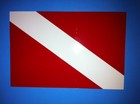Scuba Diver Down Flag Sticker Vinyl Decal     High Quality  5   x3 25     -made In Usa