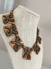 Vintage Jewelry Copper Brass Necklace Mid Cent Jewelry Design Gorgeous