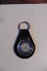 Vintage 1970s Light Blue Mercedes - Benz Car Leather Key Chain Ring Fob