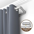 Curtain Rods For Windows 34 To 120 Inch  Room Darkening 34-120  Silver 