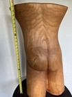 31  Vintage 1 Pc Carved Wood Sculpture Naked Nude Back Figure Hallow Tree Trunk