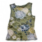 Vintage Limited Too Sage Green Floral Raw Edge Tank Top S 10