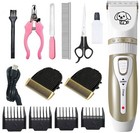 Dog Cat Pet Grooming Kit Rechargeable Cordless Electric Hair Clipper Trimmer Set