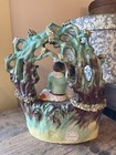 Best  Antique 19th C Victorian Porcelain Staffordshire Figurine Lover Under Ivy