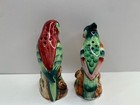 Vintage Woodpecker Parrot  Salt And Pepper Shakers Tropical Birds Summer