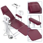 Sill  n Dental Port  til Plegable Con Unidad De Turbina Luz Led 4 Hole Wine Red