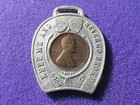 1938 P Good Luck Token Encased Wheat Cent Borok Furn   Radio Newark Nj