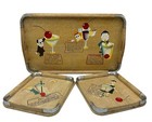 Vintage Japan Nevco Barware Cocktail Drink Serving Trays With Recipes Mcm Decor
