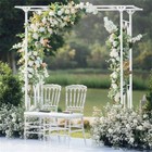 Exquisite Garden Arbor Wedding Arch Backdrop Stand Metal Trellis Archway White
