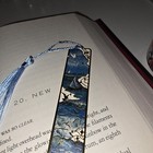 Van Gogh Metal Bookmark Metal Blue Tassel Sailing Seascape Art Rectangle 