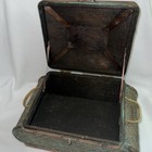 Vintage Bombay Weaved Wood Trunk  storage Chest Treasure Box W  Latch Handles