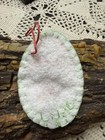 Handmade Embroidered Flowers Easter Egg Ornament Felt 