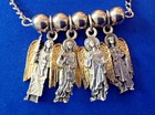 4 Gp Archangel Necklace St Medals Michael Gabriel Raphael Saint Uriel
