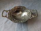 Studio Silversmiths Silver Plate Footed Candy Dish Ornate Floral Design