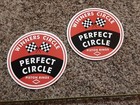 Lot Of 2 Vintage Style Perfect Circle Piston Rings Racing Decals Stickers Nascar