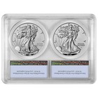 2021 Reverse Proof American Silver Eagle Designer 2pc Set Pcgs Pr70 Fs Flag