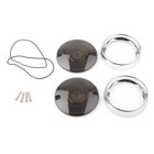 Turn Signal Bezels Red Lens Cover   Trim Rings Fit Harley Touring Road King Gray